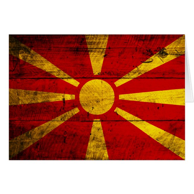 Oude vlag Macedonië (Voorkant Horizontaal)