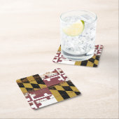 Oude vlag van de deelstaat Wooden Maryland Kartonnen Onderzetters (Insitu)