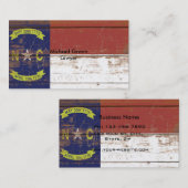 Oude vlag van de staat North Carolina Visitekaartje (Voorkant / Achterkant)