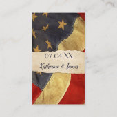 Oude  vlag van de Verenigde Staten Informatiekaartje (Achterkant)