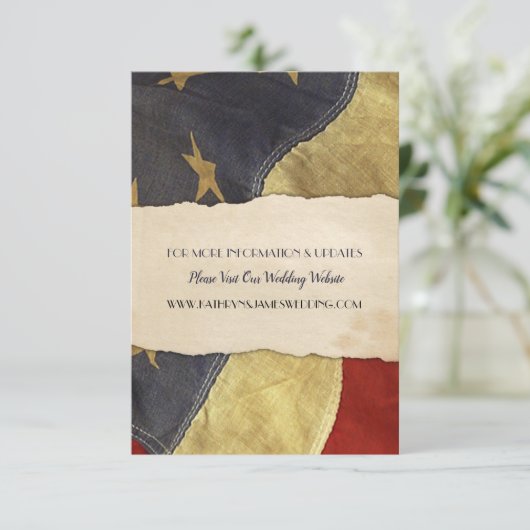 Oude  vlag van de Verenigde Staten Informatiekaartje (Staand voorkant)