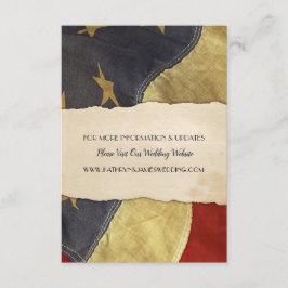 Oude  vlag van de Verenigde Staten Informatiekaartje