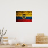 Oude vlag van Ecuador Poster (Keuken)