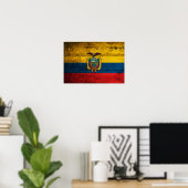 Oude vlag van Ecuador Poster (Thuiskantoor)