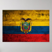 Oude vlag van Ecuador Poster (Voorkant)