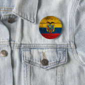 Oude vlag van Ecuador Ronde Button 5,7 Cm (In situ)
