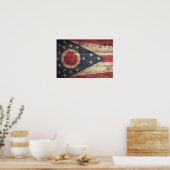 Oude vlag van hout, Ohio; Poster (Keuken)