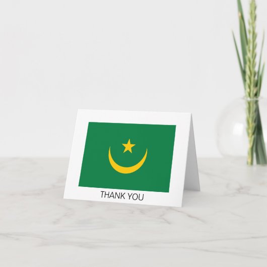 Oude vlag van Mauritanië Bedankkaart (Voorkant)