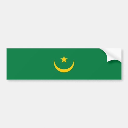 Oude vlag van Mauritanië Bumpersticker (Voorkant)