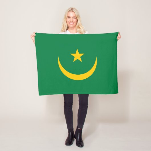 Oude vlag van Mauritanië Fleece Deken (In situ)
