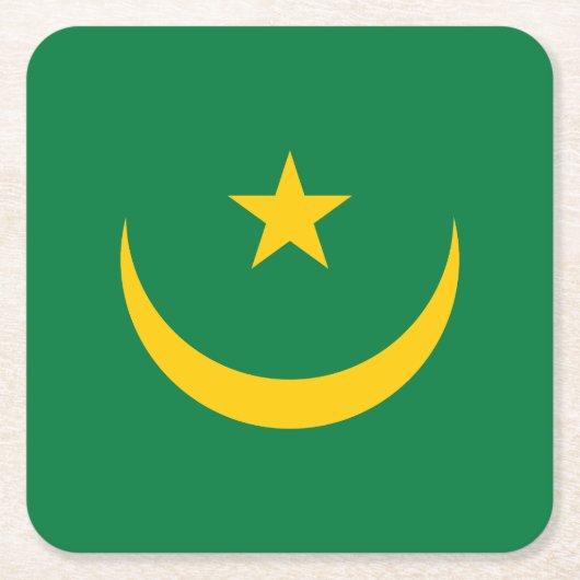 Oude vlag van Mauritanië Kartonnen Onderzetters (Voorkant)