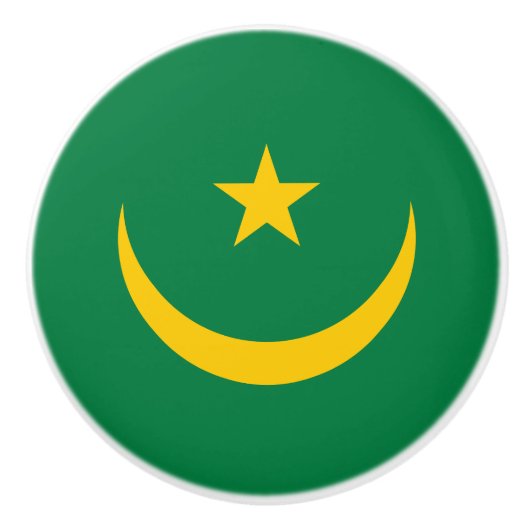 Oude vlag van Mauritanië Keramische Knop (Voorkant)