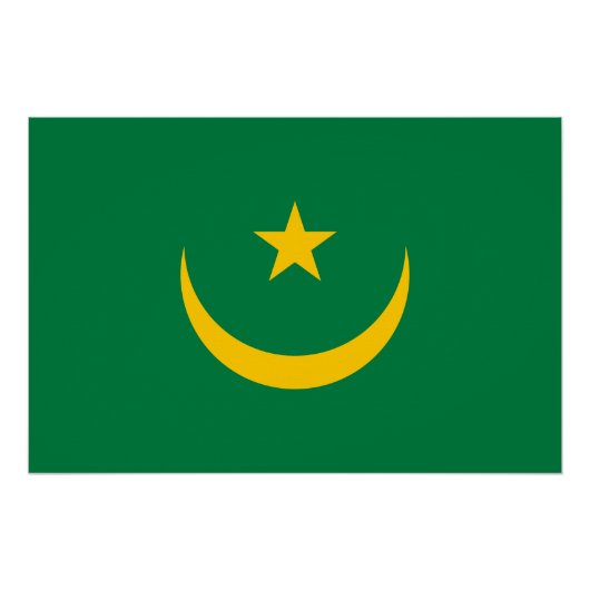 Oude vlag van Mauritanië Perfect Poster (Voorkant)