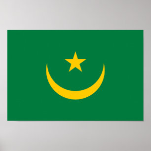 Oude vlag van Mauritanië Poster