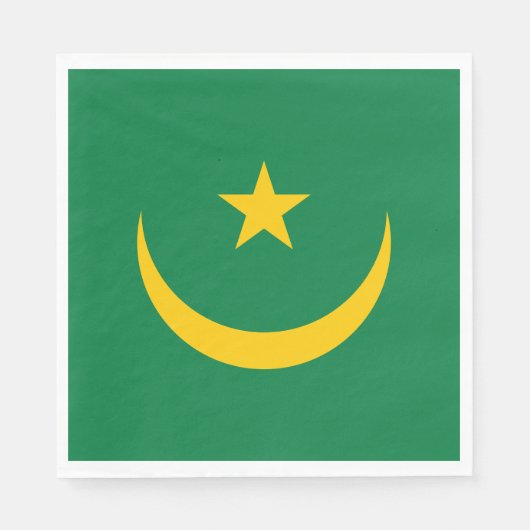Oude vlag van Mauritanië Servet (Voorkant)