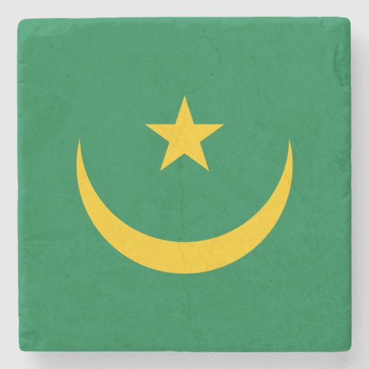 Oude vlag van Mauritanië Stenen Onderzetter (Voorkant)