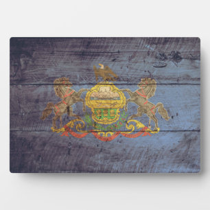 Oude vlag van Pennsylvania; Fotoplaat