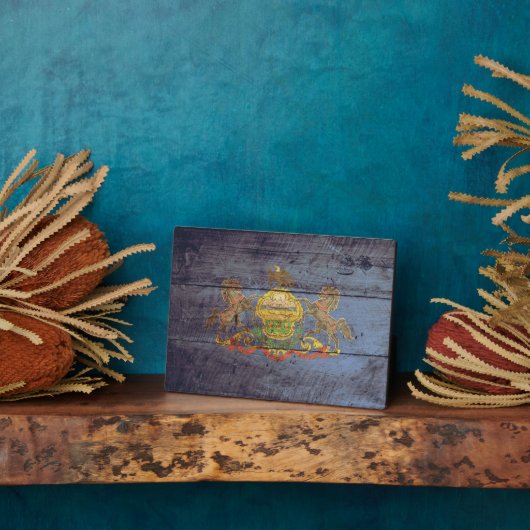 Oude vlag van Pennsylvania; Fotoplaat (Zijkant)