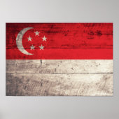 Oude vlag van Singapore Poster (Voorkant)