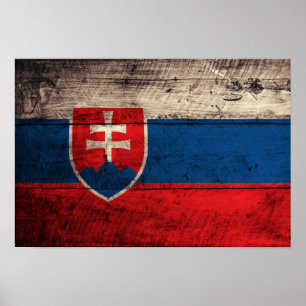 Oude vlag van Slowakije Poster