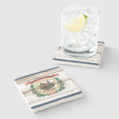 Oude vlag van West Virginia Stenen Onderzetter (Zijkant)