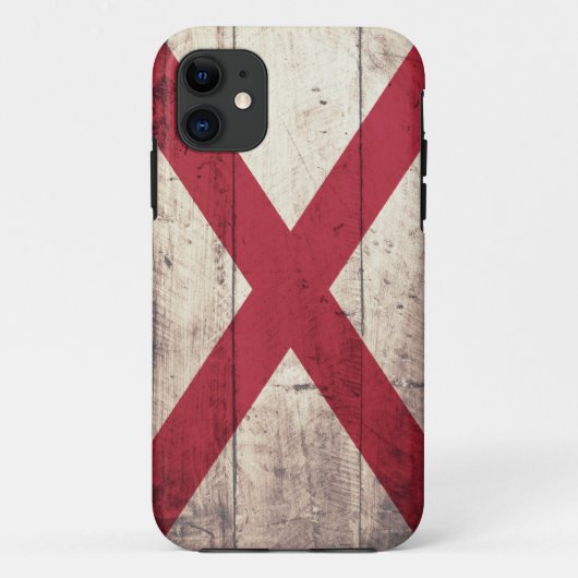 Oude vlag van Wood Alabama Case-Mate iPhone Case (Achterkant)