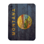 Oude vlag van Wood Montana Magneet (Verticaal)