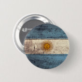 Oude vlag van Wooden Argentina Ronde Button 5,7 Cm (Voorkant /achterkant)