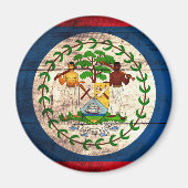 Oude vlag van Wooden Belize Magneet (Voorkant)