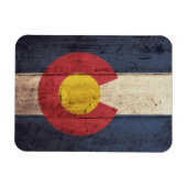 Oude vlag van Wooden Colorado Magneet (Horizontaal)
