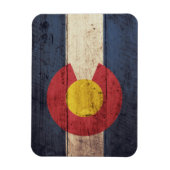 Oude vlag van Wooden Colorado Magneet (Verticaal)