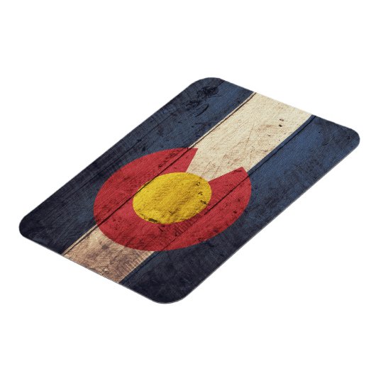 Oude vlag van Wooden Colorado Magneet (Linkerzijde)