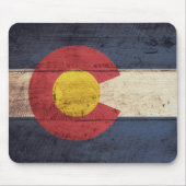 Oude vlag van Wooden Colorado Muismat (Voorkant)