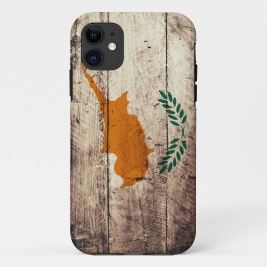 Oude vlag van Wooden Cyprus Case-Mate iPhone Case (Achterkant)