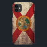 Oude vlag van Wooden Florida; Case-Mate iPhone Case<br><div class="desc">Florida Flag; Floridian</div>