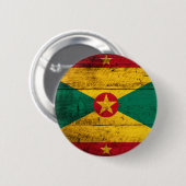 Oude vlag van Wooden Grenada Ronde Button 5,7 Cm (Voorkant /achterkant)