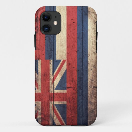 Oude vlag van Wooden Hawaii; Case-Mate iPhone Case (Achterkant)