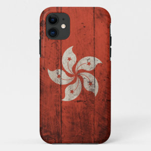 Oude vlag van Wooden Hong Kong Case-Mate iPhone Case
