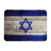 Oude vlag van Wooden Israel Magneet (Horizontaal)