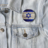 Oude vlag van Wooden Israel Ronde Button 5,7 Cm (In situ)