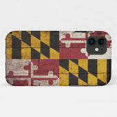 Oude vlag van Wooden Maryland Case-Mate iPhone Case (Achterkant (horizontaal))