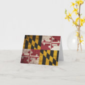 Oude vlag van Wooden Maryland Kaart (Gele Bloem)