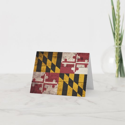 Oude vlag van Wooden Maryland Kaart (Voorkant)
