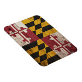 Oude vlag van Wooden Maryland Magneet (Rechterzijde)