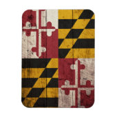 Oude vlag van Wooden Maryland Magneet (Verticaal)