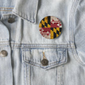 Oude vlag van Wooden Maryland Ronde Button 5,7 Cm (In situ)