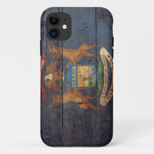 Oude vlag van Wooden Michigan; iPhone 11 Hoesje