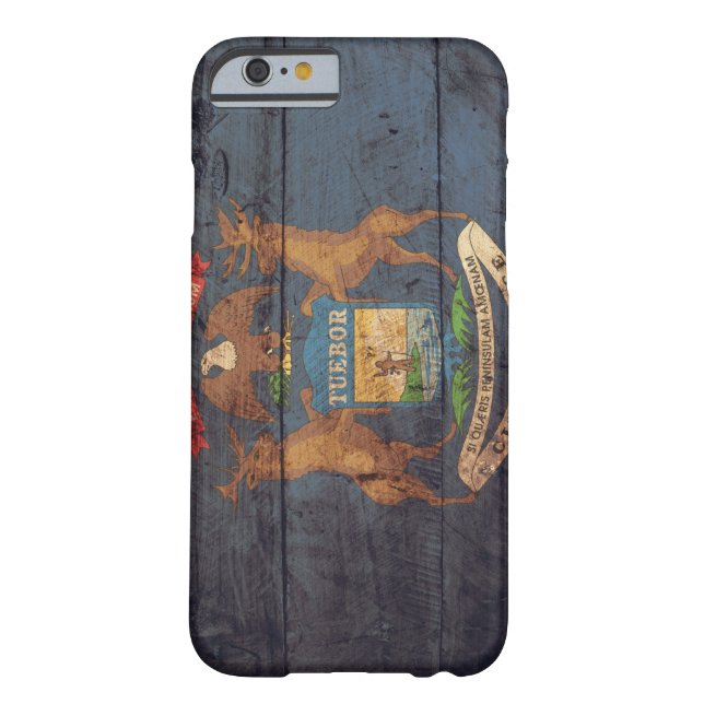 Oude vlag van Wooden Michigan; Case-Mate iPhone Case (Achterkant)