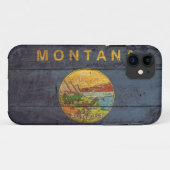 Oude vlag van Wooden Montana; Case-Mate iPhone Case (Achterkant (horizontaal))