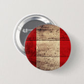 Oude vlag van Wooden Peru Ronde Button 5,7 Cm (Voorkant /achterkant)